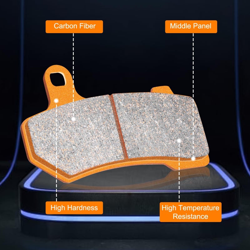 LE LEFOSSI Front and Rear Carbon Fiber Brake Pads Compatible with for Can Am Spyder RT/RT-S/RS/RS-S 10-12 FA474F FA473R - Image 4